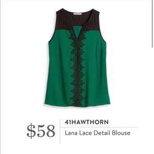 EUC 41 Hawthorn Lana Lace Detail Sleeveless Blouse